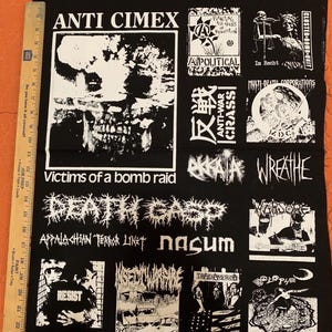 Crust punk patches sheet Grindcore