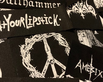 Mystery 20 patches metal dsbm, death, crust, hardcore, punk, sludge, anarchist, rabm, goth