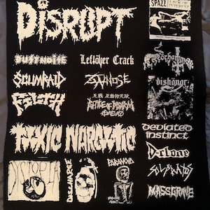 Crust punk patches sheet Grindcore