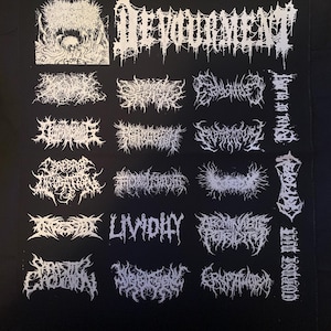 Slam and brutal death metal patches sheet