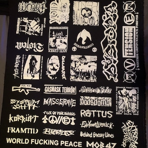 Crust punk patches sheet Grindcore