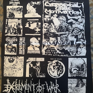 Crust punk patches sheet Grindcore goregrind