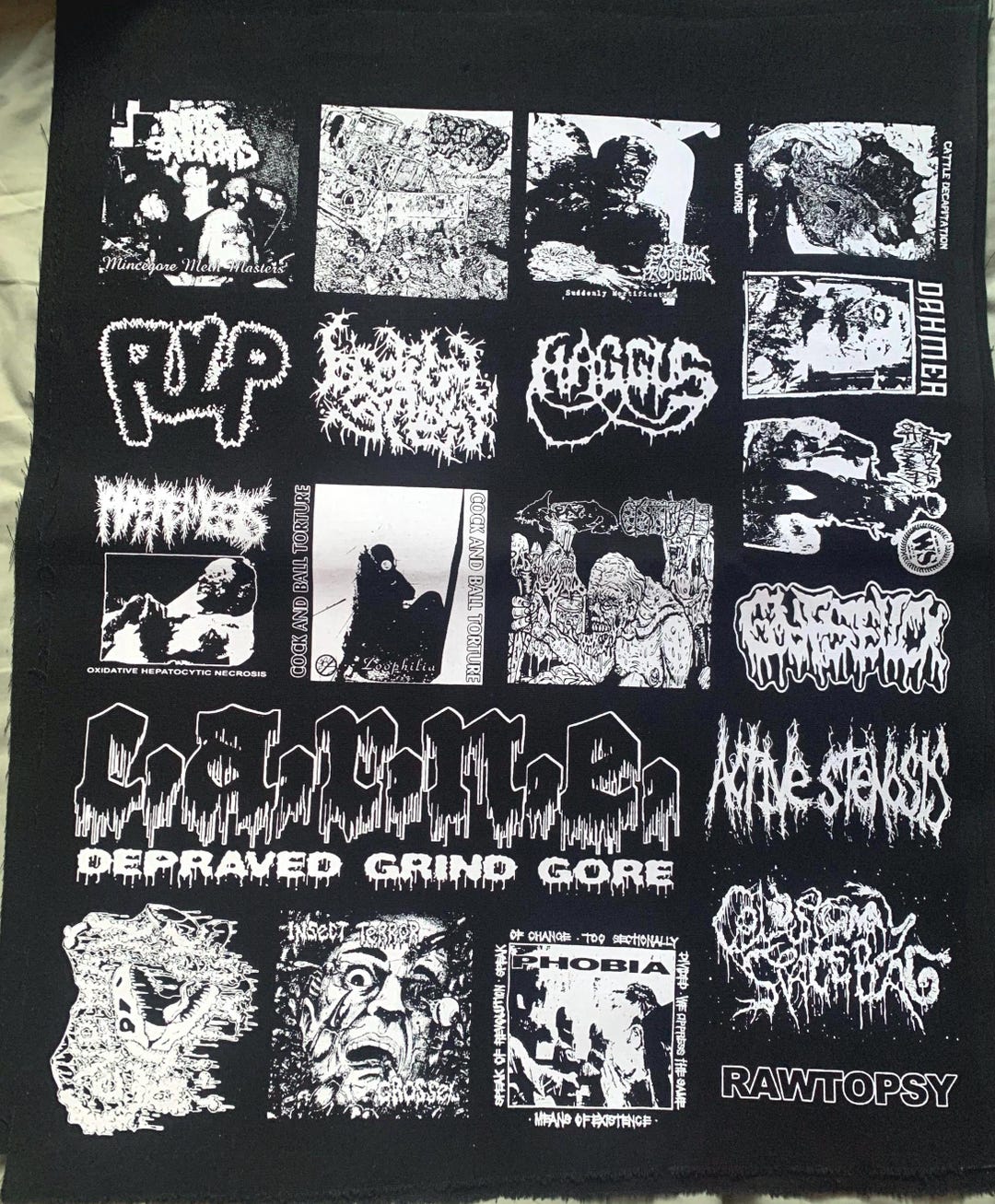 Goregrind Patches Sheet Death Metal - Etsy