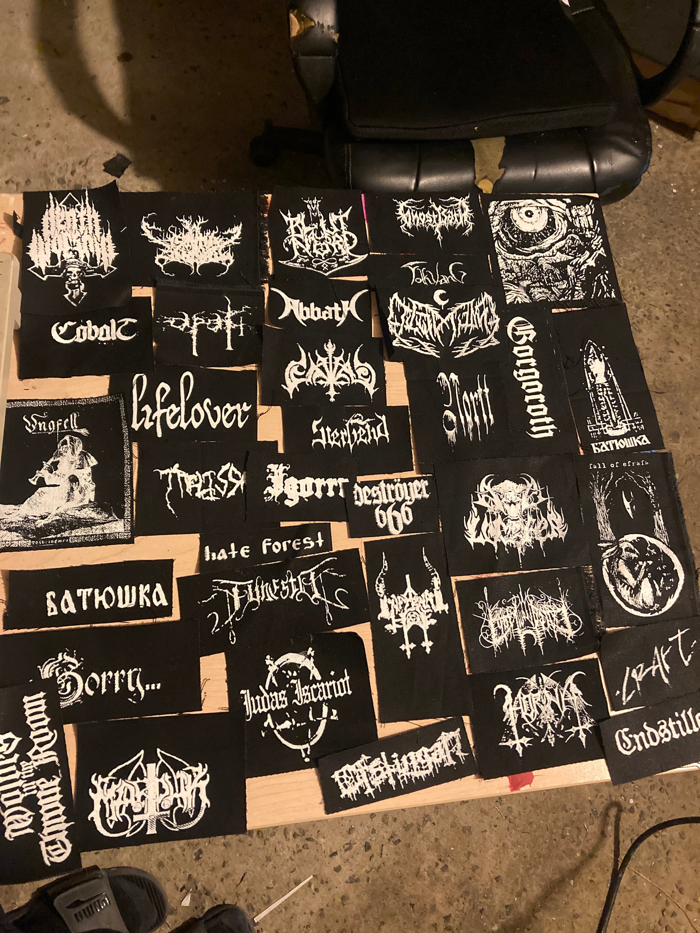 Unblack Metal / White Metal Vinyl Sticker Lot (10 Pack) black
