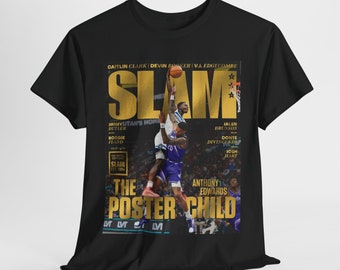 Anthony Edwards Slam Cover Tee Shirt Tshirt Sweatshirt Hoodie Longsleeve Black S-4XL