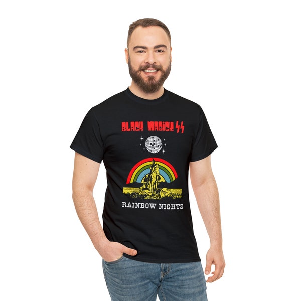 Black Magick SS Rainbow Nights Unisex T-Shirt Sweatshirt Hoodie Size S-4XL Black