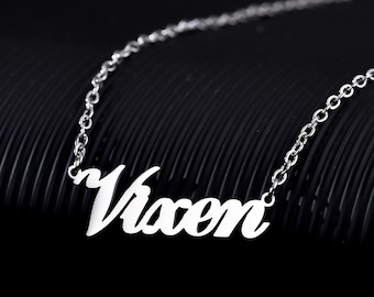 Vixen Necklace: Swinger Hotwife Necklace in gold-plated or silver colored stainless steel