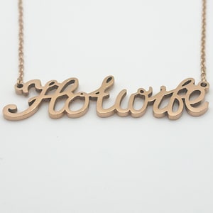 Hotwife Necklace Rose Gold Plated, Hotwife Swinger Necklace, Hotwife Necklace, Fast USA Shipping