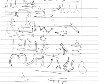 Alfabeto rustico sinaitico.