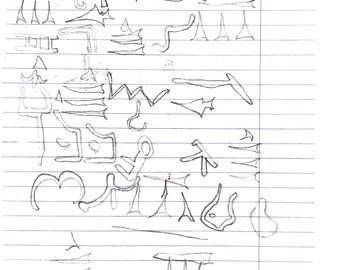 Alfabeto rustico sinaitico (capovolto)