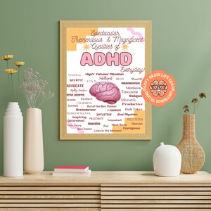 Spectacular, Tremendous, and Magnificent Qualities of ADHD Everyday! Printable Wall Art and Print for Some Self-Love in Your Journal