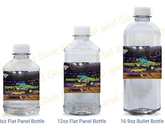 Monster Truck Water Bottle Labels – Digital Download – Monster Jam Birthday Party Drink Wraps – Custom Truck Theme Party Favors – Printable