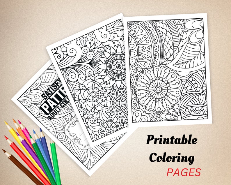 Satisfying Patterns Adult Coloring Book Adult Coloring Pages Etsy