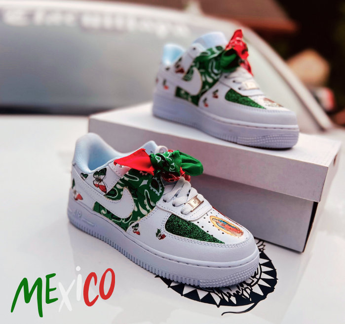 Mexico Country Flag, Mexico Newest Custom Name Sneakers, Mens Shoes, Womens Shoes, Birthday Gift, Gift for Him, Gift for Her