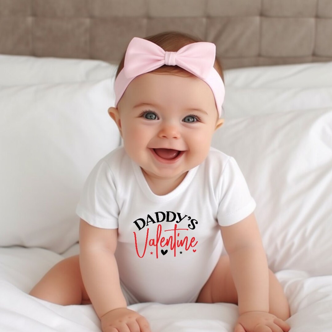 Daddy's Valentine Shirt, Valentine's Day Baby Shirt, Daddy's Valentine