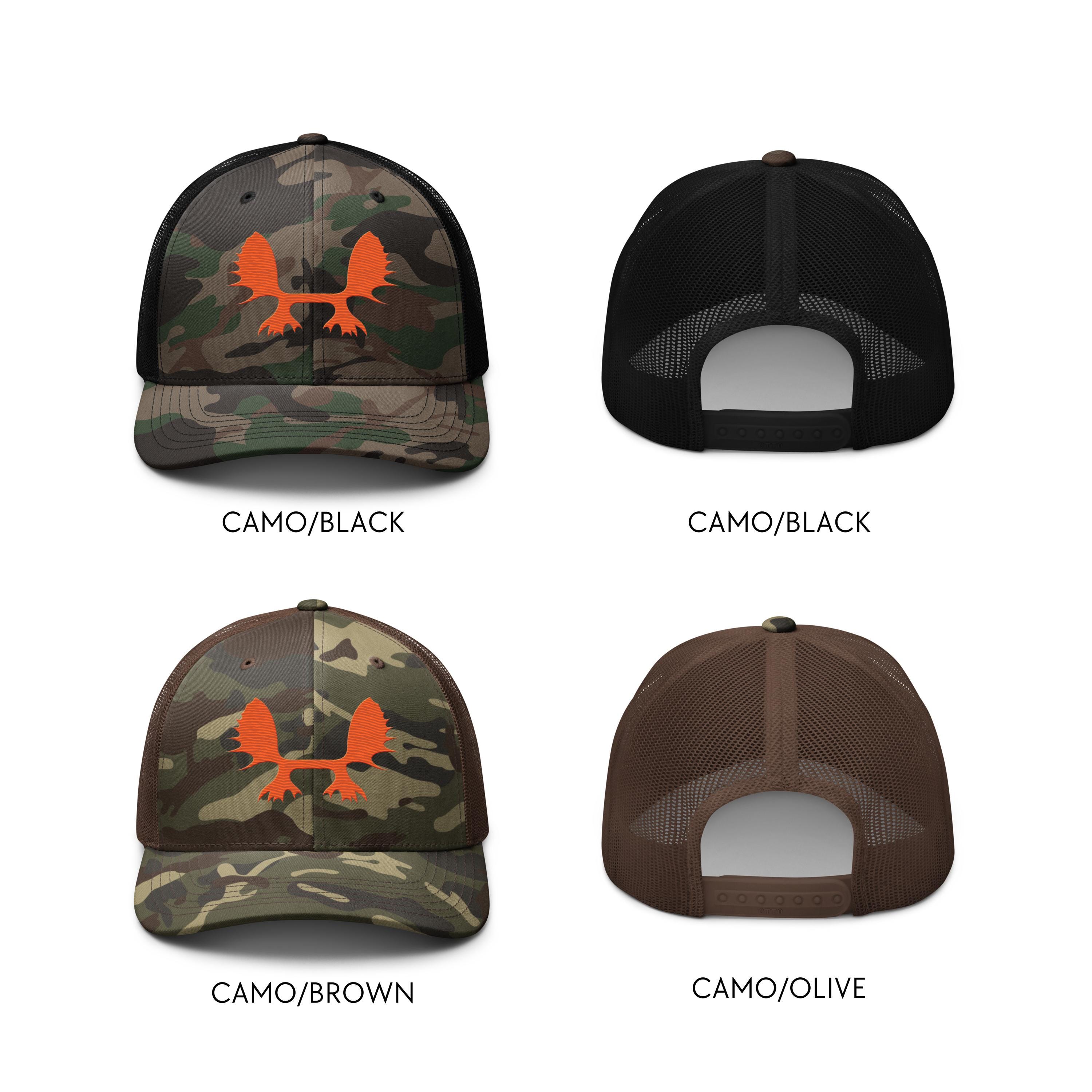 Anthropologie Camping Trucker Hat Embroidered Campground Teal Moose Blue Winged Teal Hat - Raven main image 4