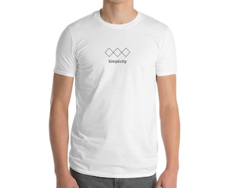 Unisex Tee/ Lightweight Tee/Minimalist T-shirt/Lightweight T-shirt Short Sleeve Crew Neck Tee/ Summer Tee/ Casual Dress T-Shirt (Simplicity)