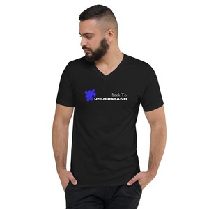 Manga corta unisex, cuello en V, optimista, motivacional, mentalidad, ligero, afirmación, todas las estaciones, camiseta de todos los días-(Buscar entender)