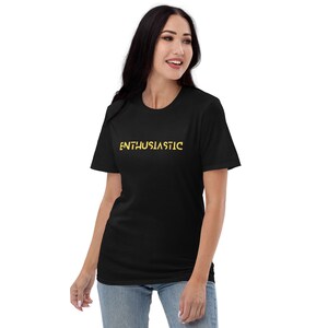 Camiseta unisex/manga corta/cuello redondo/ligera/todas las estaciones/motivacional/diaria/optimista/gimnasio/meditación/casual (entusiasta)