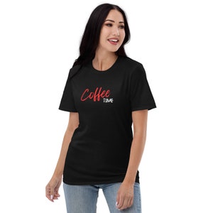 Unisex/Manga corta/Cuello redondo/Ligero/Todas las estaciones/Motivacional/Diario/Positividad/Gimnasio Fitness/Camiseta informal de fin de semana (Hora de café)
