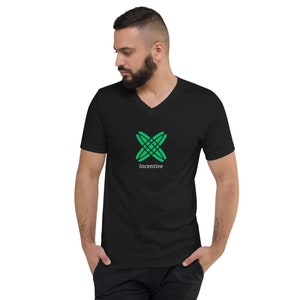 Manga corta unisex, cuello en V, optimista, motivacional, mentalidad, ligero, afirmación, todas las estaciones, camiseta de todos los días- (incentivo)