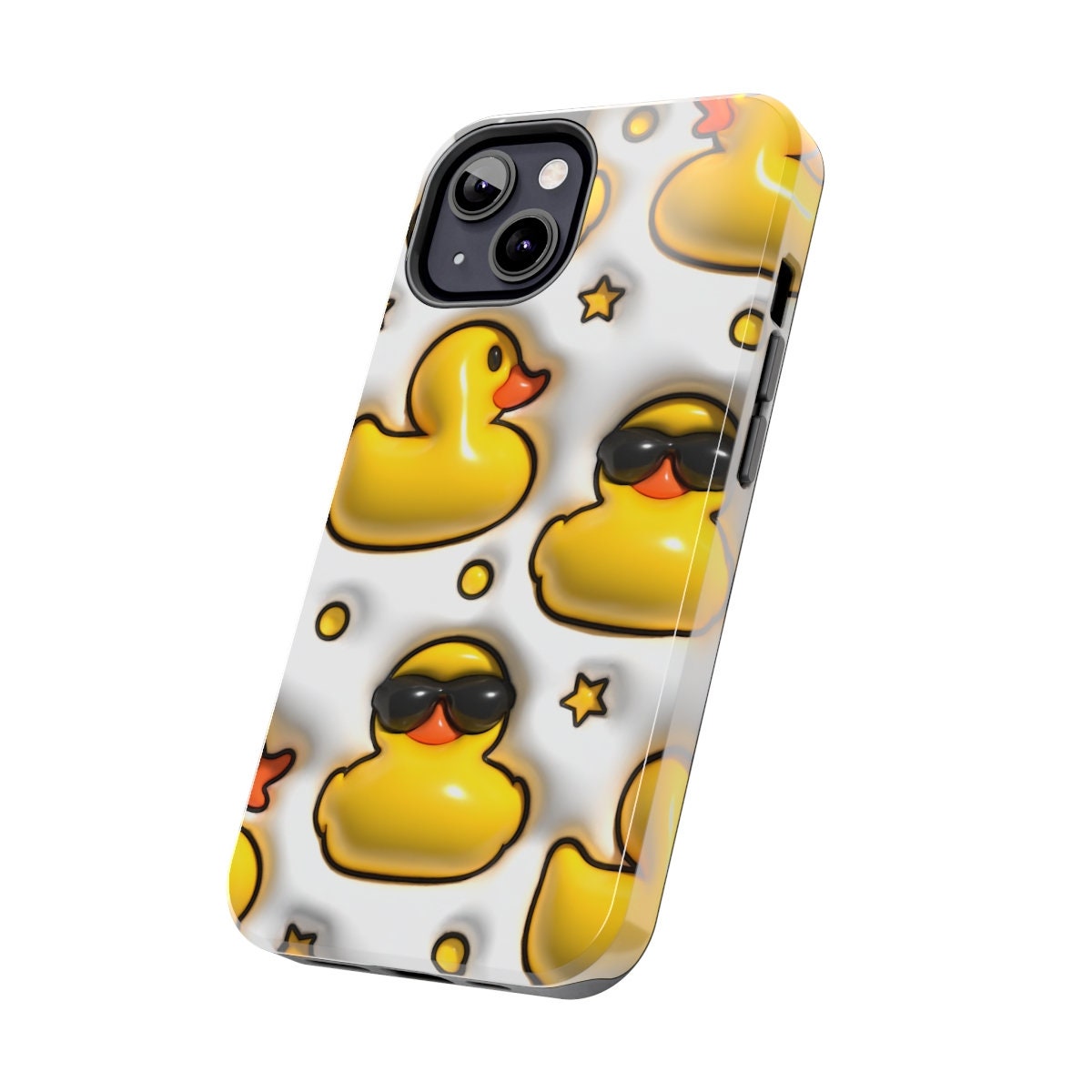 3D Optical Illusion Print Rubber Duck iPhone Case iPhone 15 Case Unique Gifts iPhone 14 Y2K