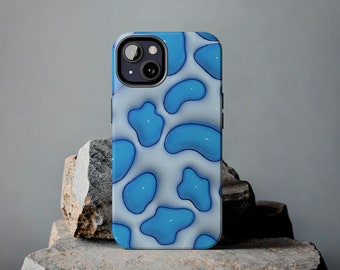 Blue Cow iPhone Case (Print) - 3D Optical Illusion | iPhone 15 | Unique Gifts | iPhone 14 Pro | iPhone 12 Pro Max | Y2K | Animal Print