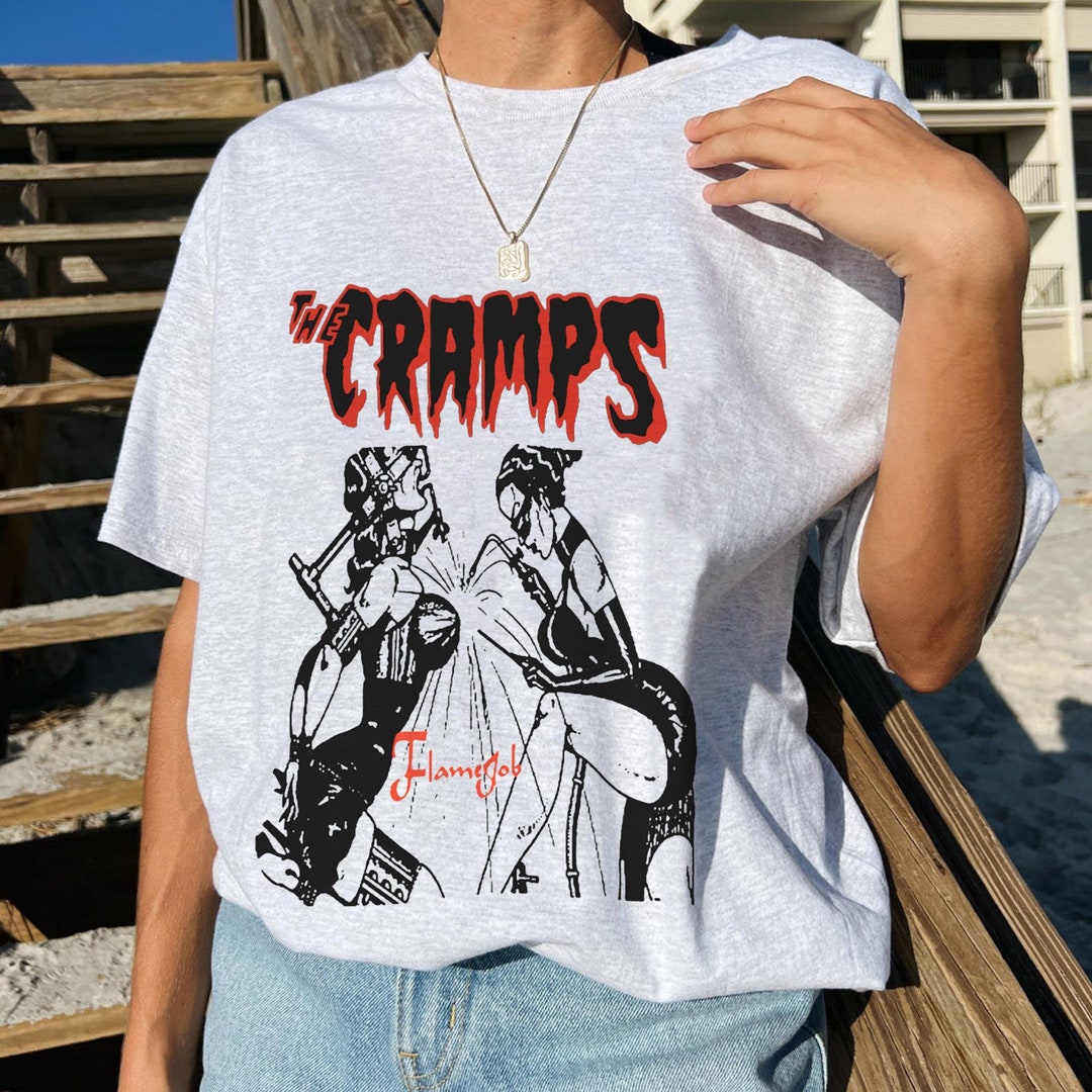 The Cramps Flame Job RARE 1990s Tour Tshirt the Cramps Rock Etsy