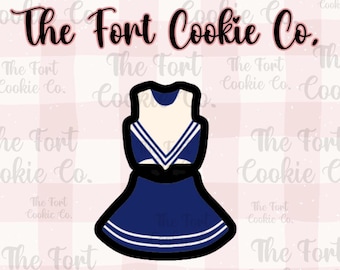 Cheer Uniform Cookie Cutter, 3D Printed PLA
