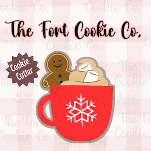 Coco Cup with Gingerbread Cookie Cutter, Christmas, Coffee Cup Cookie Cup