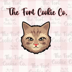 Cortador de galletas con forma de cara de gato n.° 1, cara de gatito, animales, amantes de los gatos