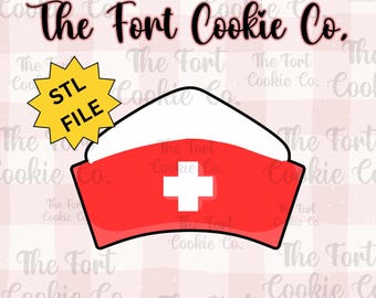 STL FILE: Nurse Hat Cookie Cutter, Nurses Week, RN, Hospital Gear