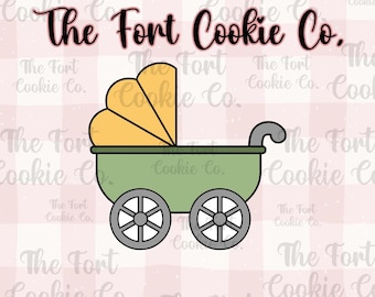 STL FILE: Baby Stroller Cookie Cutters- Baby Shower Cookie Cutter- Boy or Girl Baby- Baby Clothes- Sprinkle Baby Shower