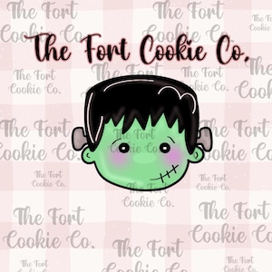 Frankenstein Face Cookie Cutter- Halloween Monster Cookie- Spooky Season Baking Tools- Spooky Bakeware