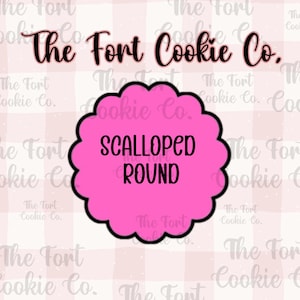 Scalloped Round Cookie Cutter, Plaque Cookie Cutter, Shape, Basic Shape Cookie Cutters