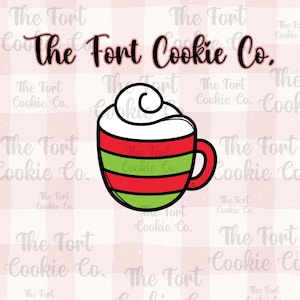 Christmas Coffee Cup Plaque Cookie Cutters- Hot Cocoa Cup Cookie Cutter- Coffee Cup- Winter Cocoa- Coffee Cup Cookies