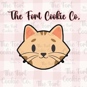 Cortador de galletas con forma de cara de gato n.° 2, gatito, cara de animal