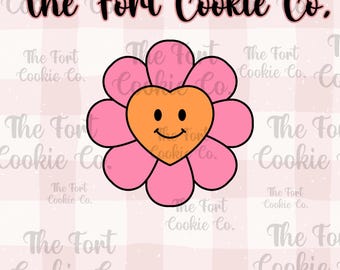 Groovy Heart Flower Cookie Cutter-Valentines