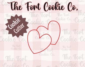 Double Heart  Cookie Cutter, Valentines Day Cookie Cutter