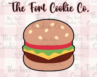 Hamburger Cookie Cutter | BBQ Party, Father's Day (3D Printed)
