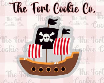Pirate Ship Cookie Cutter: 3D Printed PLA, Pirate Theme