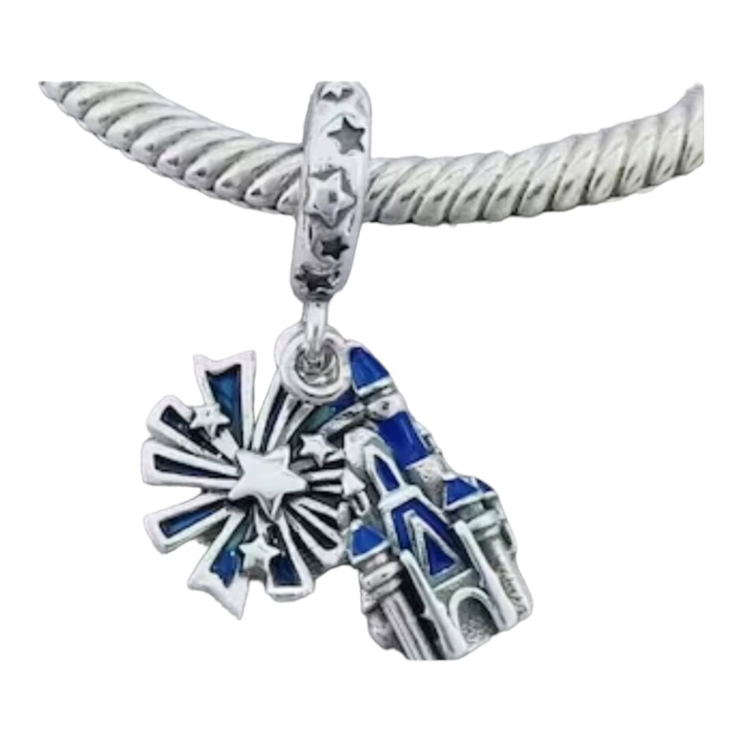 Authentic PANDORA DISNEY Firework Castle Dangle Charm Etsy
