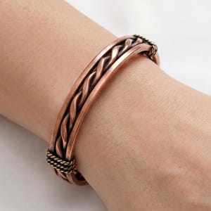 Pure Copper Pergamon Bracelet for Men & Women — Hand-Crafted Adjustable, Gift-Boxed | acycraft image 3