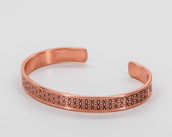 Pure Copper Flower of Life Healing Bracelet for Men & Women — Hand-Crafted Adjustable, Gift-Boxed | acycraft
