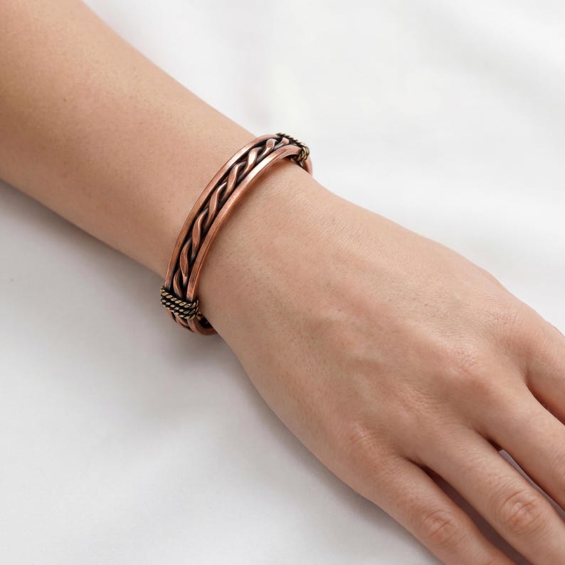 Pure Copper Pergamon Bracelet for Men & Women — Hand-Crafted Adjustable, Gift-Boxed | acycraft image 3