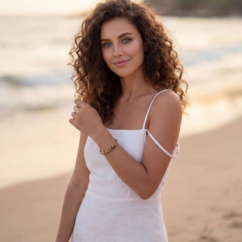 Phaselis helande armband i ren koppar — Handgjort justerbart, presentförpackning | acycraft bild 2