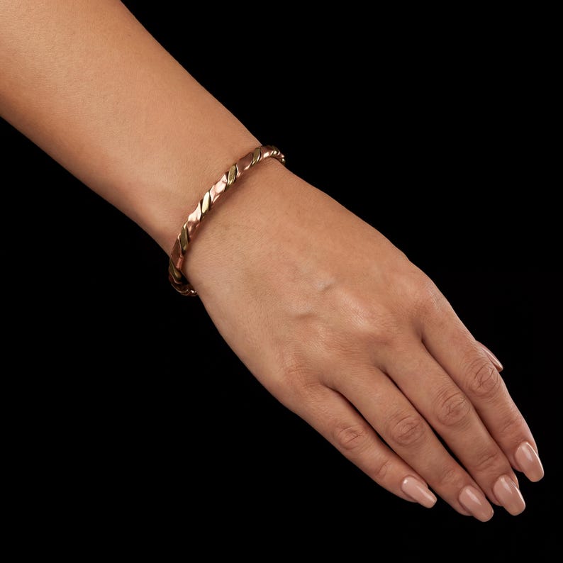 Phaselis helande armband i ren koppar — Handgjort justerbart, presentförpackning | acycraft bild 3