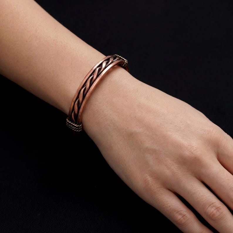 Pure Copper Pergamon Bracelet for Men & Women — Hand-Crafted Adjustable, Gift-Boxed | acycraft image 5