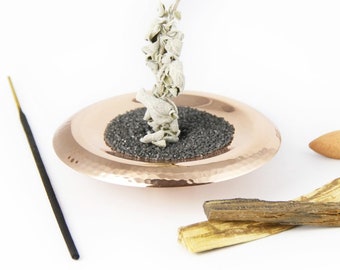 Porta incienso y quemador de Palo Santo de cobre forjado Coho Yoga