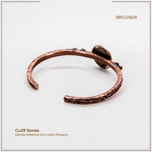 Pure Copper Bracelet Healing Flower of Life for Men & Women — Hand-Crafted Adjustable, Gift-Boxed image 5